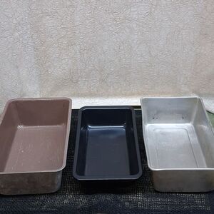 Set of 3 Rectangular Loaf /bread baking Pans